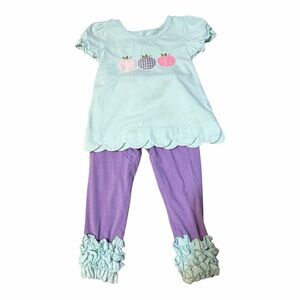 Cute Blue and Purple Toddler Outfit